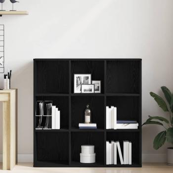 Bücherregal Eiche Schwarz 98x29x97,5 cm Holzwerkstoff