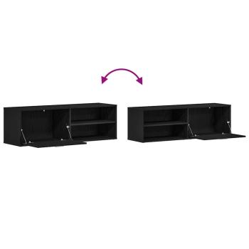 ARDEBO.de - TV-Schrank Schwarze Eiche 120x34x37 cm Holzwerkstoff