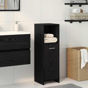 ARDEBO.de - Badezimmerschrank aus schwarzer Eiche, 30 x 30 x 95 cm, Holzwerkstoff