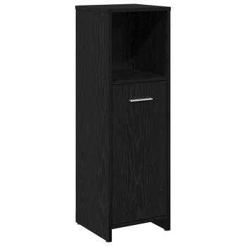 Badezimmerschrank aus schwarzer Eiche, 30 x 30 x 95 cm, Holzwerkstoff
