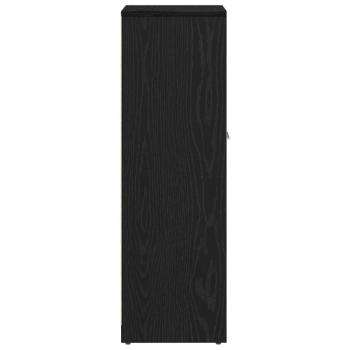 Badezimmerschrank aus schwarzer Eiche, 30 x 30 x 95 cm, Holzwerkstoff