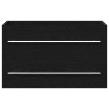 Waschbeckenunterschrank Eiche schwarz 80x38,5x48 cm Holzwerkstoff
