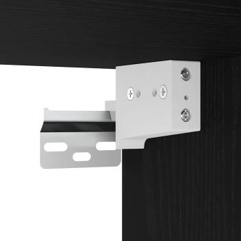 Waschbeckenunterschrank Eiche schwarz 80x38,5x48 cm Holzwerkstoff