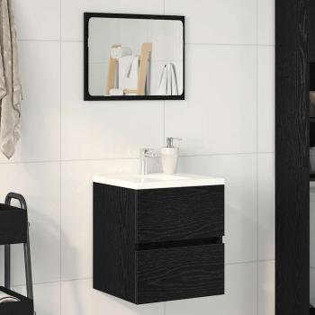 ARDEBO.de - Waschbeckenunterschrank Eiche schwarz 41x38,5x45 cm Holzwerkstoff