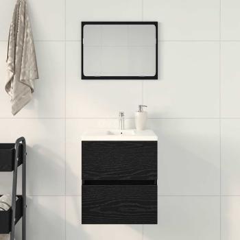 Waschbeckenunterschrank Eiche schwarz 41x38,5x45 cm Holzwerkstoff