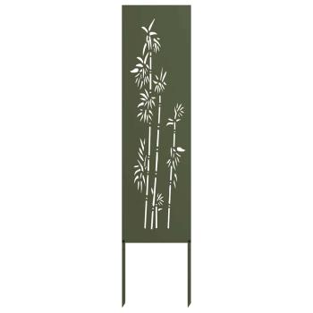 Garten Sichtschutz-Leinwand Floral Olivgrün 32 x 140 cm