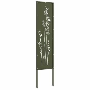 Garten Sichtschutz-Leinwand Floral Olivgrün 32 x 140 cm