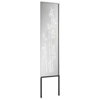 Garten Sichtschutz-Leinwand Silber 32 x 140 cm Verzinkter Stahl