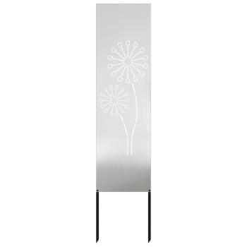 ARDEBO.de - Garten Sichtschutz-Leinwand Silber 32 x 140 cm Edelstahl