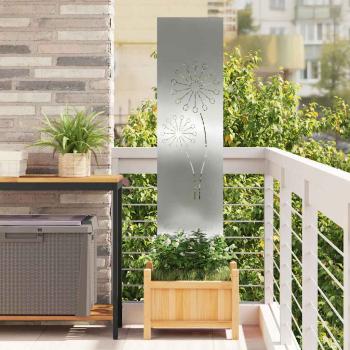 ARDEBO.de - Garten Sichtschutz-Leinwand Silber 32 x 140 cm Verzinkter Stahl