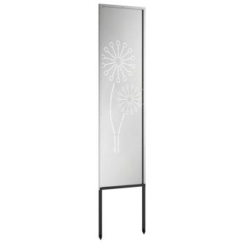 Garten Sichtschutz-Leinwand Silber 32 x 140 cm Verzinkter Stahl