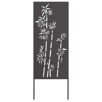 Garten Sichtschutz-Leinwand Floral Schwarz 50 x 140 cm