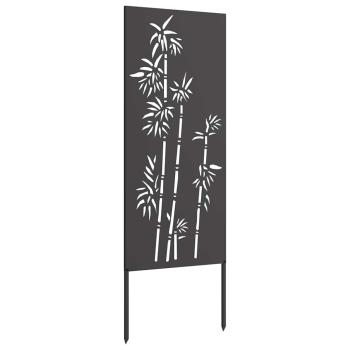 Garten Sichtschutz-Leinwand Floral Schwarz 50 x 140 cm