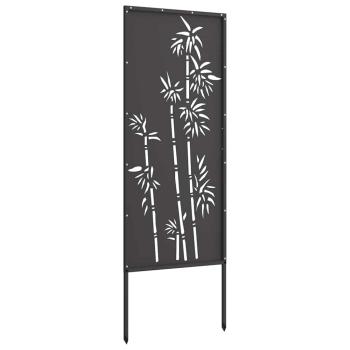 Garten Sichtschutz-Leinwand Floral Schwarz 50 x 140 cm
