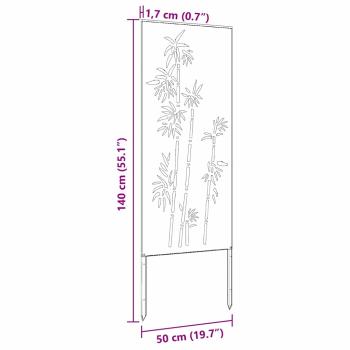 Garten Sichtschutz-Leinwand Floral Weiß 50 x 140 cm
