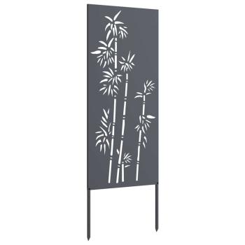 Garten Sichtschutz-Leinwand Floral Anthrazit 50 x 140 cm