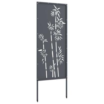 Garten Sichtschutz-Leinwand Floral Anthrazit 50 x 140 cm