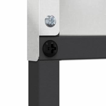 Garten Sichtschutz-Leinwand Floral Silber 50 x 140 cm Edelstahl