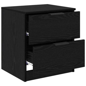 Nachttisch 2 pcs Schwarze Eiche 45 x 39 x 50 cm Holzwerkstoff