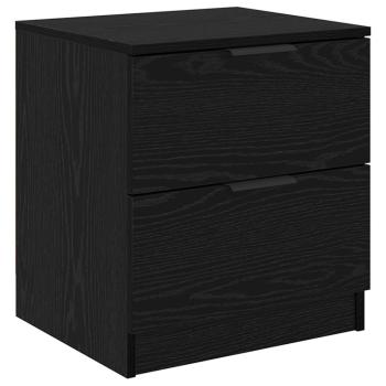 Nachttisch 2 pcs Schwarze Eiche 45 x 39 x 50 cm Holzwerkstoff