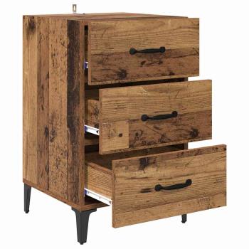Nachttisch mit Schubladen Altholz 40 x 40 x 66 cm Holzwerkstoff