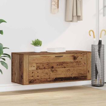 ARDEBO.de - Schuhschrank 100 x 35 x 38 cm Holzwerkstoff Altholz