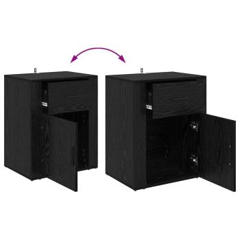 Nachttisch Schwarze Eiche 50 x 36 x 60 cm Holzwerkstoff