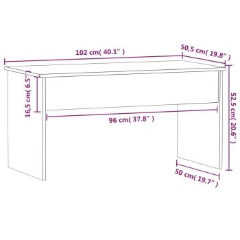 Couchtisch Braun Eichen-Optik 102x50,5x52,5 cm Holzwerkstoff