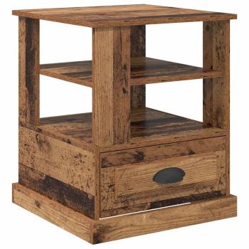 Nachttisch mit Schubladen Altholz 50 x 50 x 60 cm Holzwerkstoff