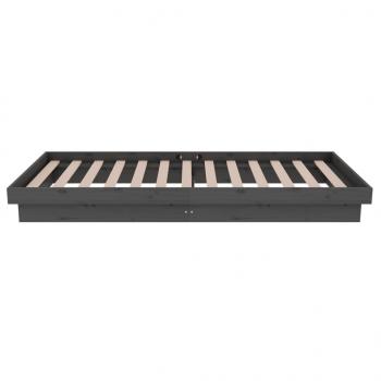 Massivholzbett Grau 75x190 cm