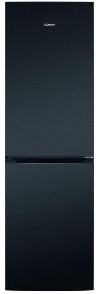 ARDEBO.de Bomann KG 7360 Stand Kühl-Gefrierkombination, 54,5cm breit, 247 L, Total No Frost, MultiAirflow-System, Schnellgefrierfunktion, schwarz/Edelstahl-Optik (773601)