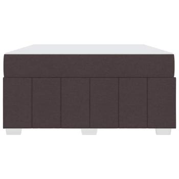 Bettgestell mit Matratze Dunkelbraun 160 x 200 cm Stoff
