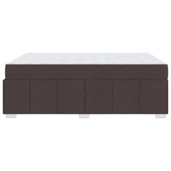 Bettgestell mit Matratze Dunkelbraun 160 x 200 cm Stoff
