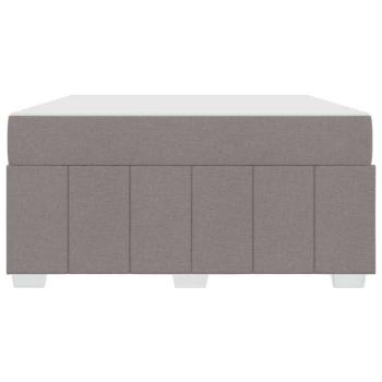 Bettgestell mit Matratze Taupe 160 x 200 cm Stoff