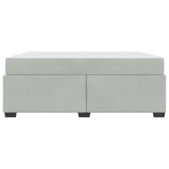 Bettgestell mit Matratze Hellgrau 180 x 200 cm Samt