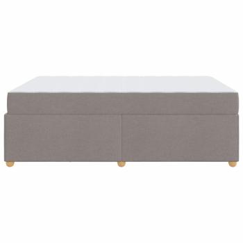 Bettgestell mit Matratze Taupe 160 x 200 cm Stoff