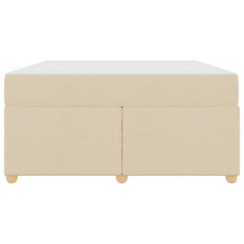 Bettgestell mit Matratze Creme 160 x 200 cm Stoff