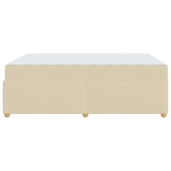 Bettgestell mit Matratze Creme 160 x 200 cm Stoff
