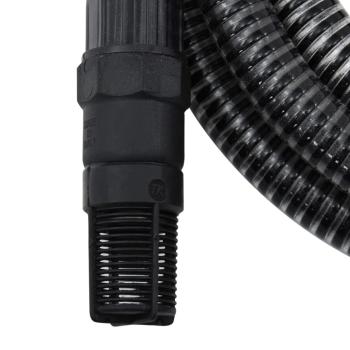Saugschlauch mit PVC-Anschlüssen Schwarz 1" 7 m PVC