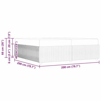Bettgestell mit Matratze mit Matratze Rosa 200 x 200 cm Samt