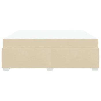 Bettgestell Creme 180 x 200 cm Stoff