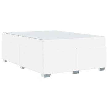 Bettgestell Weiß 160 x 200 cm Kunstleder