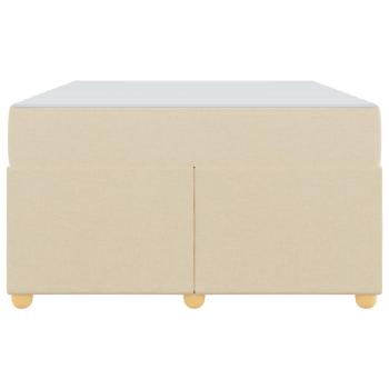 Bettgestell mit Matratze mit Matratze Creme 120 x 200 cm Stoff