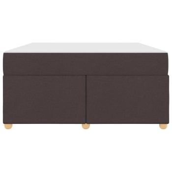 Bettgestell mit Matratze Dunkelbraun 140 x 200 cm Stoff
