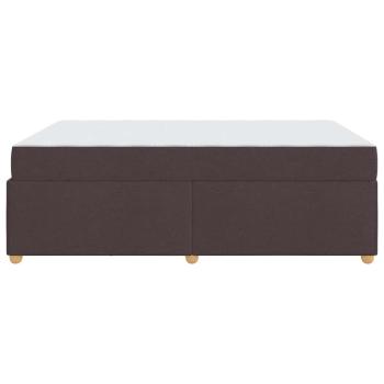Bettgestell mit Matratze Dunkelbraun 140 x 200 cm Stoff