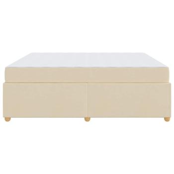 Bettgestell mit Matratze Creme 180 x 200 cm Stoff