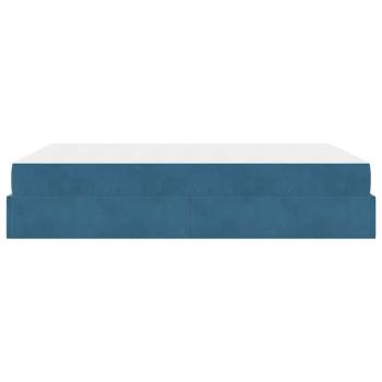 Bettgestell Blau 160 x 200 cm Samt