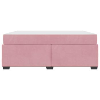 Bettgestell mit Matratze Rosa 180 x 200 cm Samt