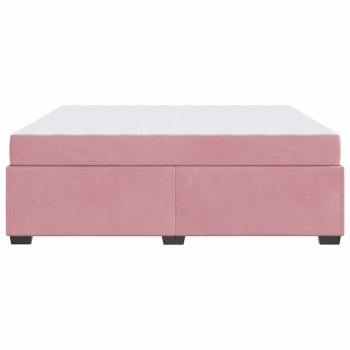 Bettgestell mit Matratze Rosa 180 x 200 cm Samt