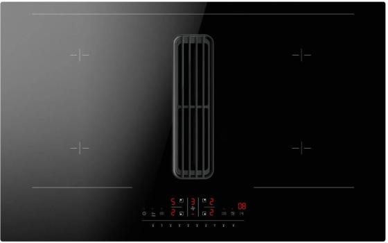 ARDEBO.de Amica DHKI 752 800 C Induktionskochfeld mit Dunstabzug, 83 cm breit, 362 m³/h, TouchControl, Kindersicherung, Facettenschliff Rahmenlos